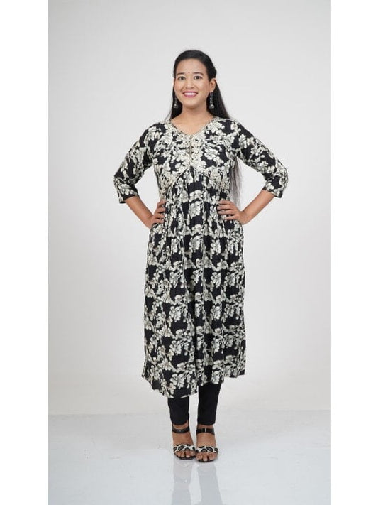 Black & Silver Kurti