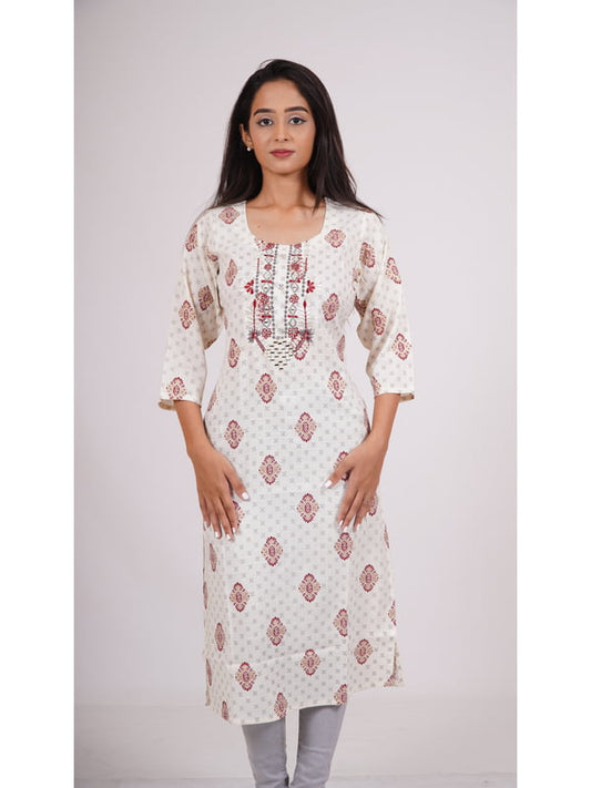 Creamy Bliss Cotton Blend Kurti