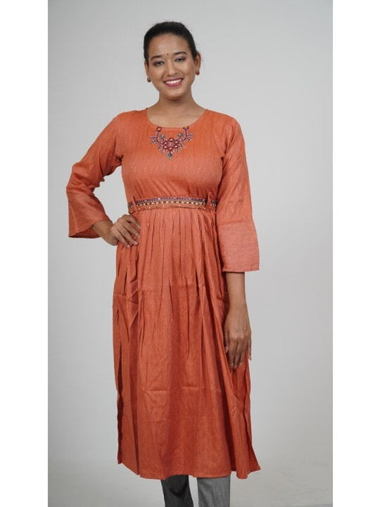 Dark Peach Kurti