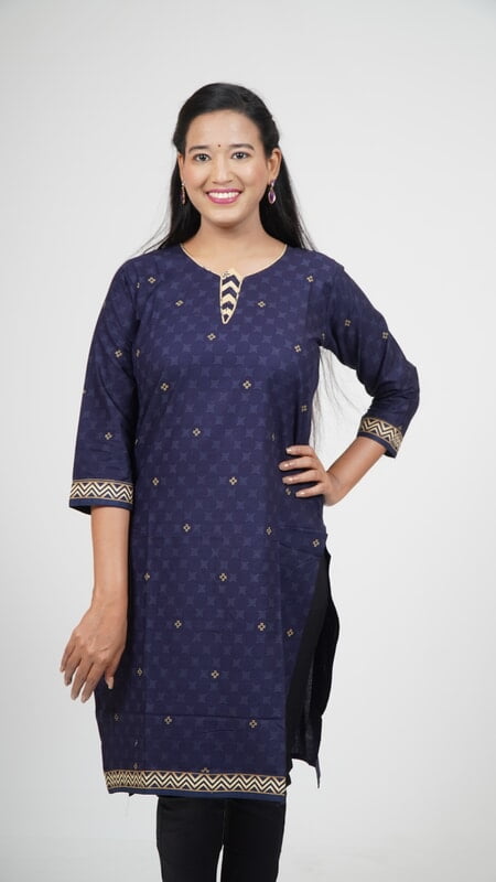 Elegant Black and Gold Traditional Kurti