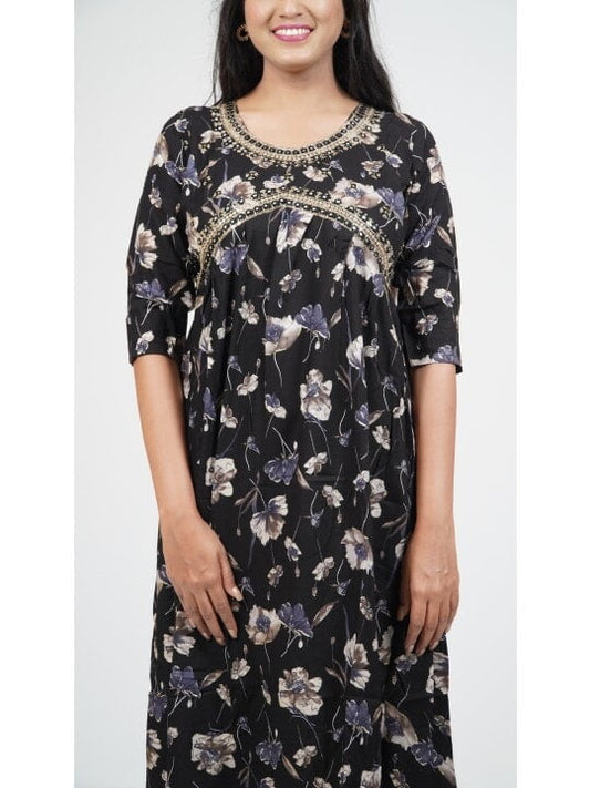 Embellished Black Kurti