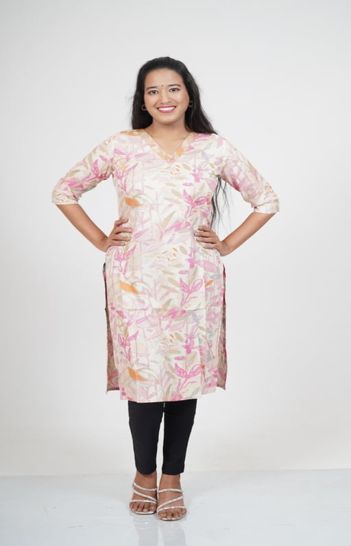 Floral Pink Kurti