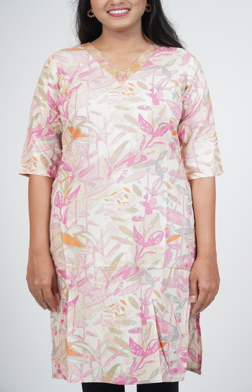 Floral Pink Kurti