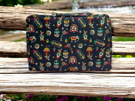 Floral Symphony 6-Pocket Clutch Pouch