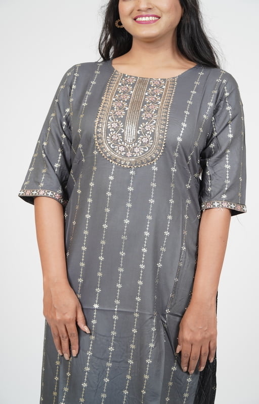 Kurti with Floral Embroidery