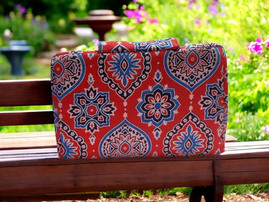 Large Floral Red 6-Pocket Clutch Pouch