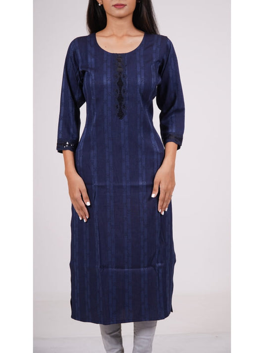 Navy Nautical Sequin Kurti