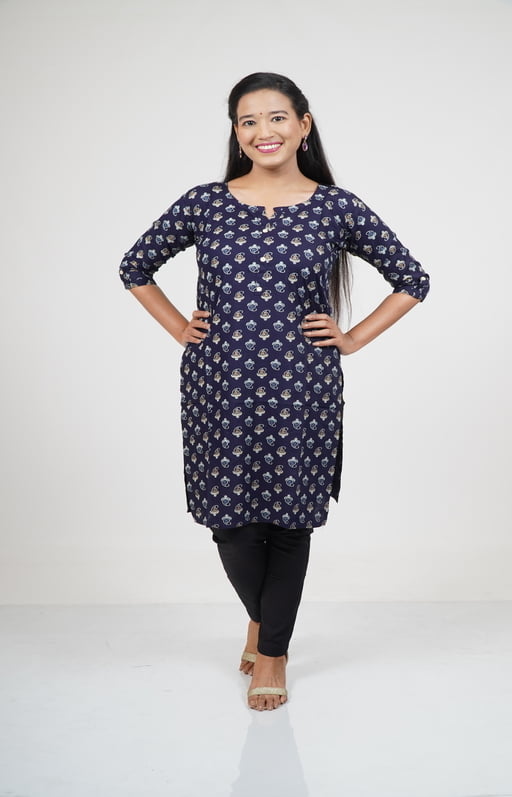 Women's Navy Kurti