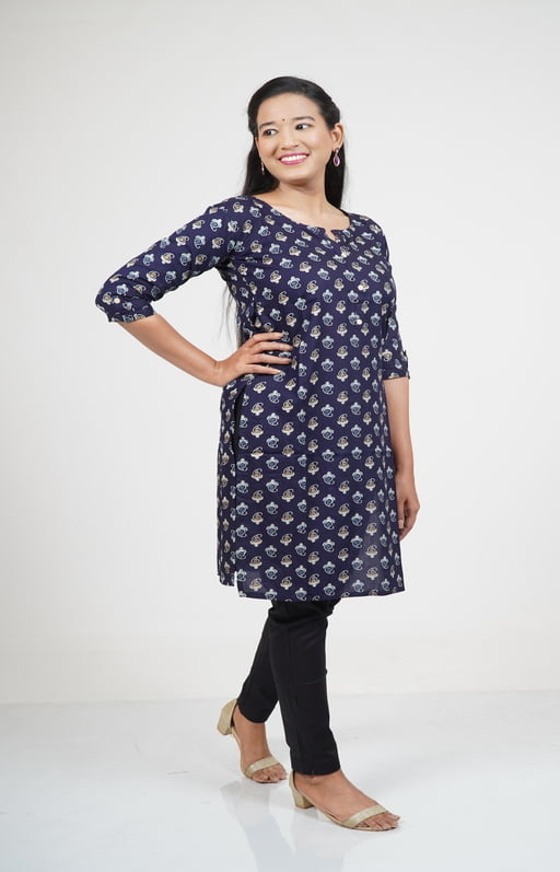 Women's Navy Kurti