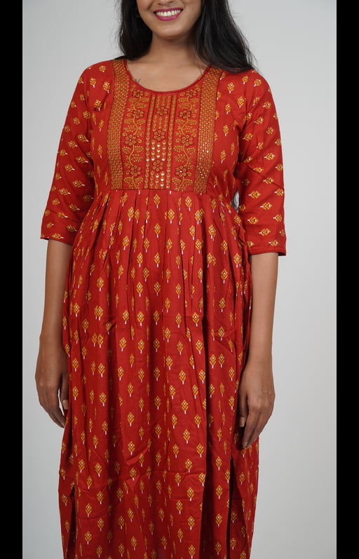 Red Designer Kurti