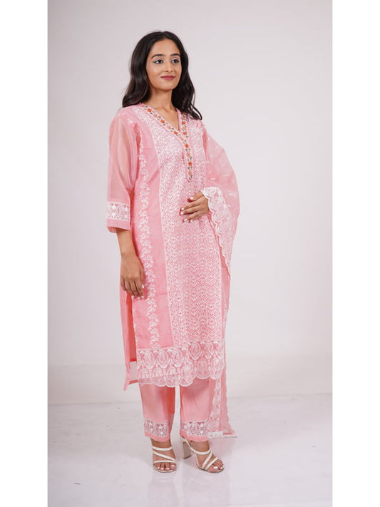 Salwar Suit in Ballet Slipper Pink: Classy & Upmarket Elegance